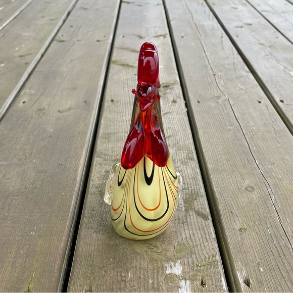 Cracker Barrel Break of Dawn Golden Glass Rooster Home Decor in Original Box - Picture 9 of 16